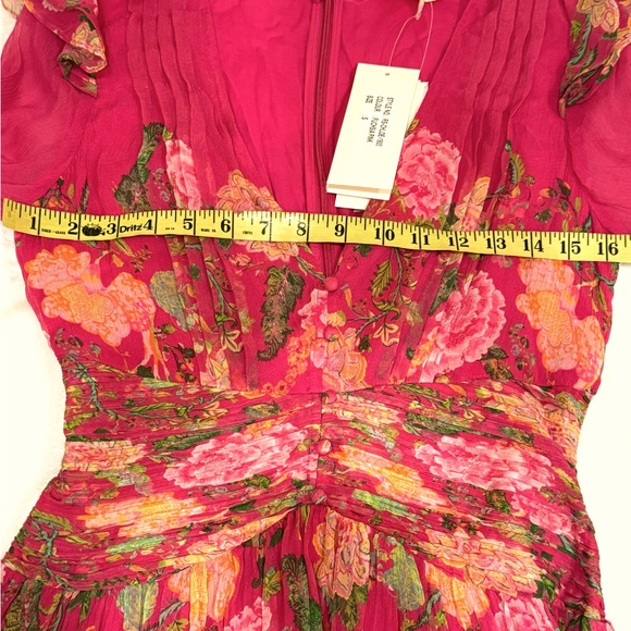 Rococo Sand Chloe fuchsia short floral flower dress NWT RETAIL $397 size small - Picture 16 of 16